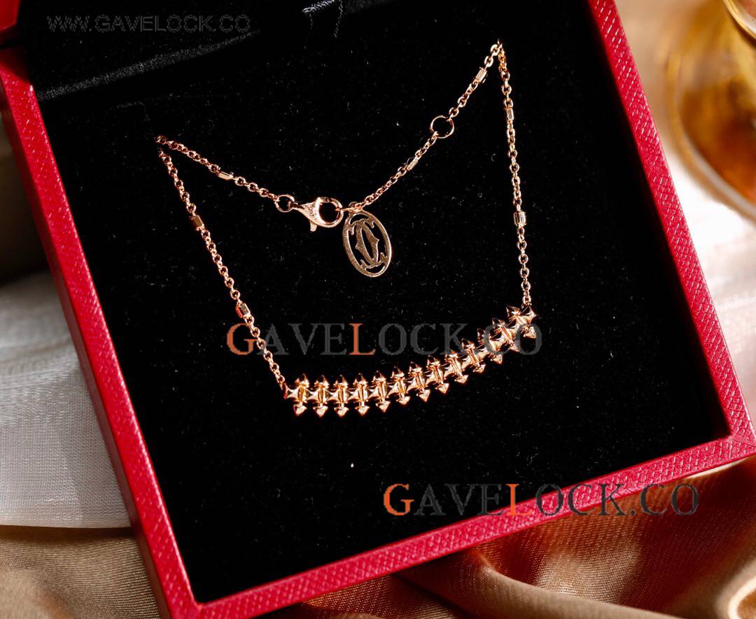 Best Quality Cartier Clash Necklace Rose Gold AAA Replica